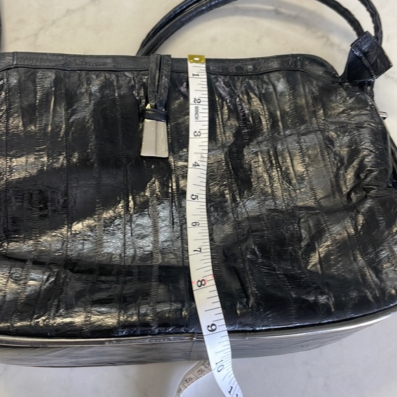 Vintage Eel Skin Black Purse - Picture 8 of 9